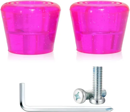 Vista 8 de Tapones de goma PU para patinaje con ruedas, 1 par con tornillos