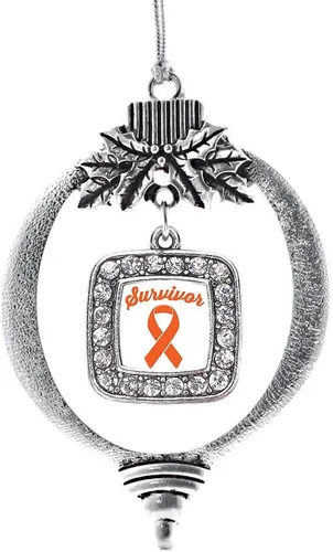 Vista 214 de Inspired Silver - Adorno con dije de reina de rodillo - Adornos navideños cuadrados de plata con joyas de circonita cúbica