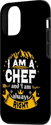 Vista 2 de iPhone 15 Chef Always Right For Men Unique Ideas Cooking Cook Case