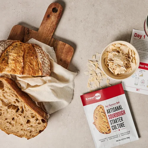 Vista 7 de KneadAce Cultivo de masa madre - Levadura silvestre natural de activación rápida para pan casero - Cultivo de masa madre deshidratado para hornear