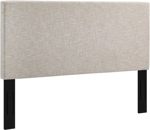 Vista 4 de Modway Taylor Full/Queen Cabecero Tapizado de Tela de Lino, Beige