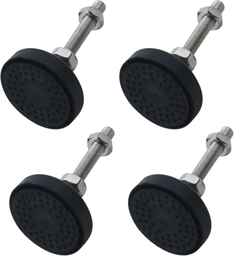 Vista 18 de Antrader 4pcs M8x50mm Ajustable Muebles Glides Antideslizante Nylon Reforzado Base Redonda 4.449 in Pie de nivelación