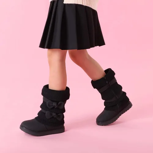 Vista 5 de DREAM PAIRS - Botas de nieve para niña, con forro de piel sintética, a media pierna, para invierno