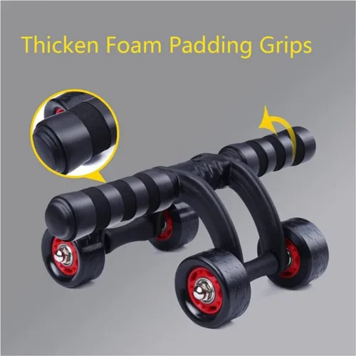Vista 6 de Paquete de 2 rodillos abdominales de 4 ruedas para ejercicios abdominales para abdominales, entrenador de entrenamiento de núcleo, ejercicios