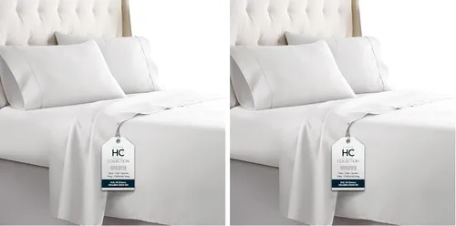 Vista 18 de HC COLLECTION Juego de sábanas para cama individual con 1 funda de almohada, sábanas de microfibra cepillada de 1800 hilos de lujo hotelero Serie