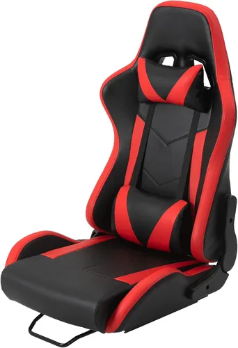 Vista 3 de Asientos de carreras, rieles de doble deslizamiento, asientos universales de carreras con almohadas de cintura para cuello y cintura para simulador