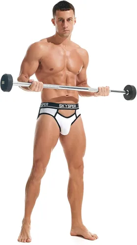 Vista 69 de SKYSPER Jock Strap Athletic Supporter para hombres Sexy Jockstrap Ropa interior masculina