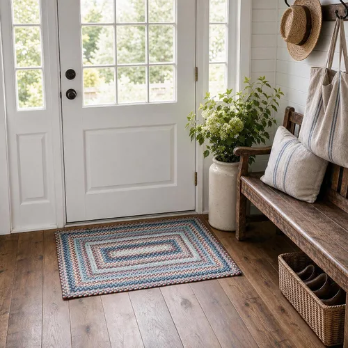 Vista 79 de Homespice Alfombra ovalada trenzada de yute de hoja ámbar, ideal como Hoja de ámbar