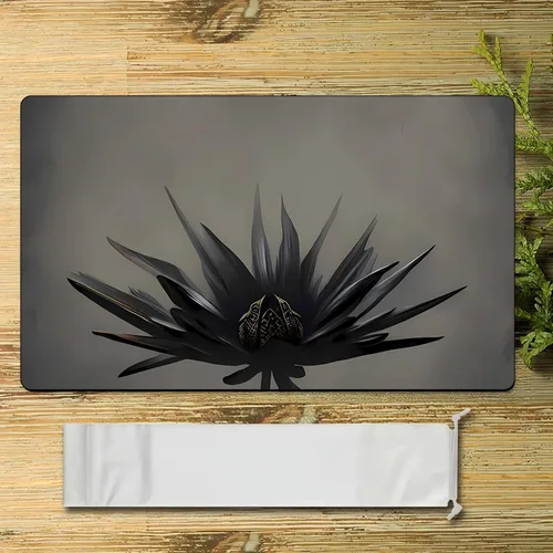 Vista 2 de Fantasy Black Lotus TCG - Tapete de juego de 24 x 14 pulgadas, tapete de juego para MTG DTCG CCG RPG Trading Card Game Mats superficie lisa juego