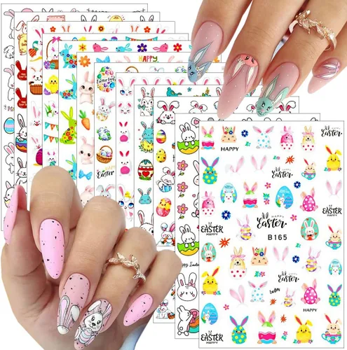 Vista 24 de 5 hojas de calcomanías de arte de uñas de mariposa, 3D coloridas mariposas, suministros de arte de uñas, mariposas, flores, calcomanías Con