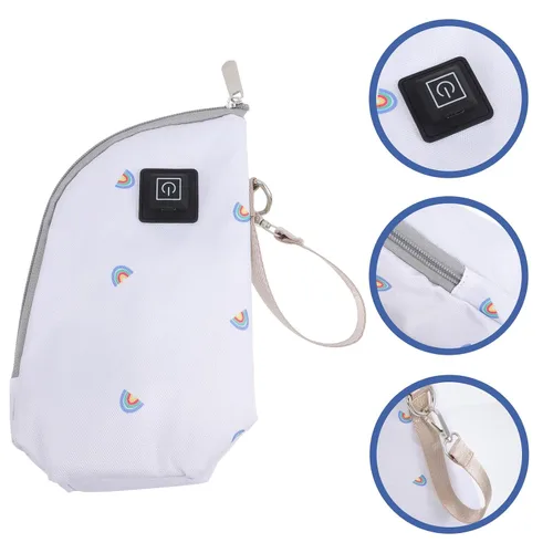 Vista 2 de Bolsa calentadora de botellas de leche portátil con temperatura USB para alimentación para preservación de nutrientes ligera y compacta