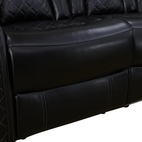 Vista 3 de Ritz Power - Juego de sala de estar reclinable con LED para sala de estar, dormitorio, casa de invitados, sala de juegos, Airbnb, apartamento