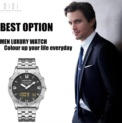 Vista 2 de DIDITIME Relojes tácticos para hombres, relojes militares para hombres, impermeables, 164 pies, reloj de fitness, relojes digitales para hombre