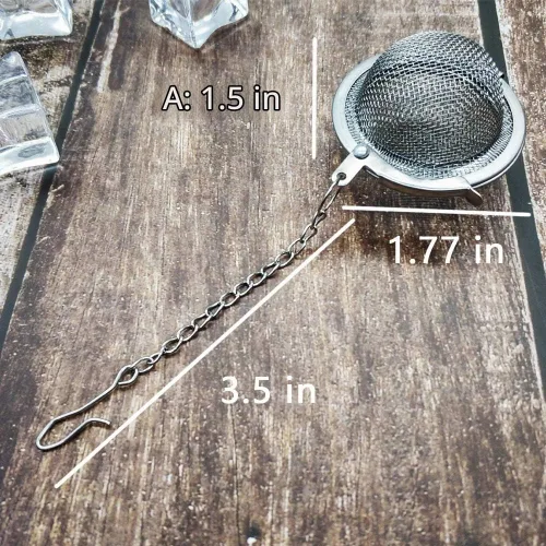 Vista 4 de Tea Steeper, 2 unidades de infusor de té de malla, filtro de té de alta calidad, difusor de intervalo de té con gancho de cadena extendido