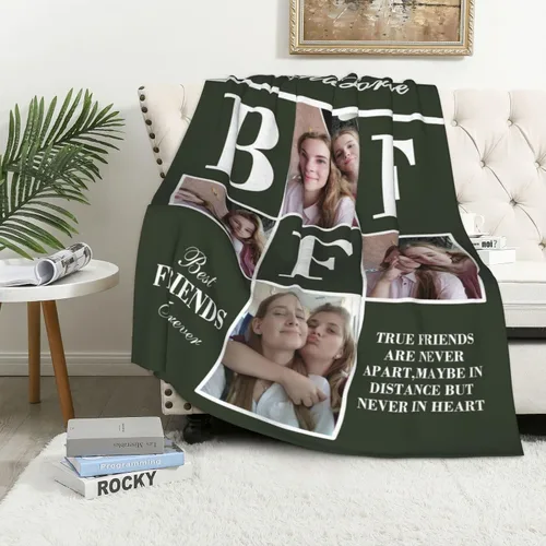 Vista 16 de JCETUNO Regalos personalizados de San Valentín para él y ella, mantas personalizadas con foto, mantas de fotos personalizadas, mantas de fotos
