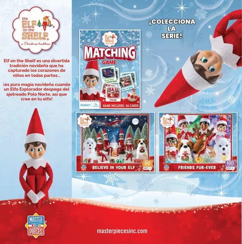Vista 7 de MasterPieces Juego de rompecabezas – Paquete de 4 rompecabezas de 100 piezas para niños – Elf on the Shelf paquete de 4 – 8"x10