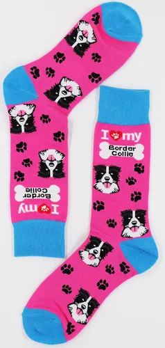 Vista 7 de Sock Society I Love Dogs - Calcetines divertidos unisex para hombres y mujeres diseño casual paquete de 3
