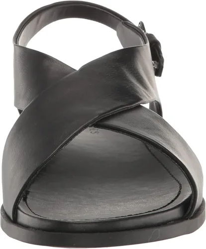 Vista 2 de Aerosoles Sandalias planas para mujer, Negro