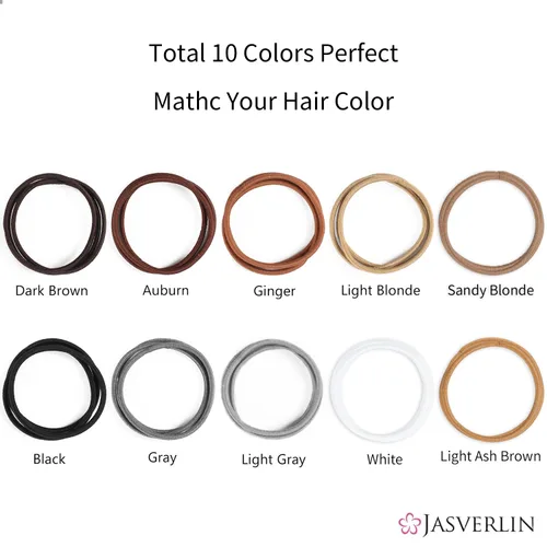 Vista 6 de JASVERLIN Ligas pequeñas para el cabello, elásticos sin daños, sin tirones, bandas trenzadas para mujeres y niñas, accesorios para corbatas finas a
