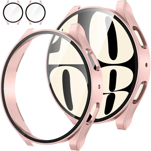 Vista 12 de Tensea [Paquete de 2]: Funda protectora de pantalla para Samsung Galaxy Watch FE 2024/5 2022/4 2021, accesorios de 1.57 pulgadas, cubierta