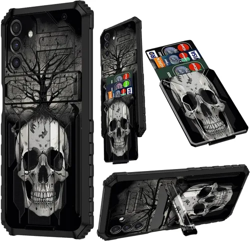 Vista 33 de Funda para Samsung A13 5G, Galaxy A13 5G con tarjetero desmontable atril resistente a prueba de golpes funda protectora para Samsung Galaxy A13 Gato
