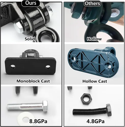 Vista 2 de BETOOLL Ganchos de columpio resistentes de capacidad de 2400 libras para juegos de madera, patio de recreo, porche, interiores y exteriores, ganchos