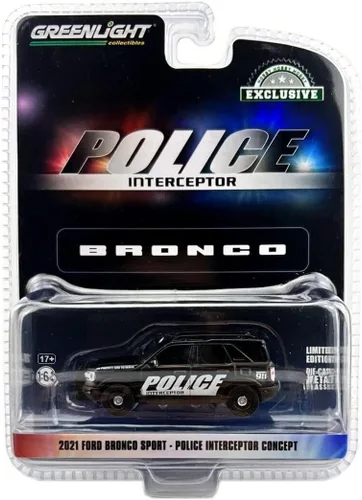 Vista 2 de Greenlight 30339 Bronco Sport - Concepto de interceptor de policía (exclusivo de Hobby), escala 1/64 fundido a presión