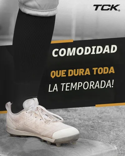 Vista 3 de TCK Prosport – Calcetines de tubo para béisbol, sóftbol, fútbol. Calcetines duraderos y con tecnología de absorción de humedad que cubren la Negro