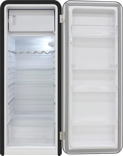 Vista 5 de BRAMA Refrigerador retro con congelador superior, 9.9 pies cúbicos, refrigerador completo para apartamento, condominio, casa, cocina, 24 pulgadas