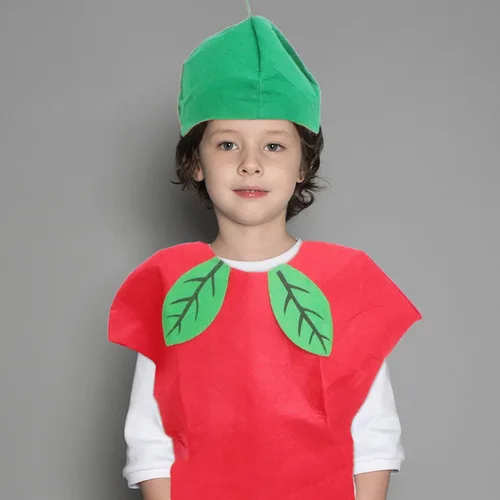 Vista 3 de Kesyoo - Disfraz de frutas y verduras para niños, para fiestas de disfraces, sandía, fresa, manzana, para niñas y niños