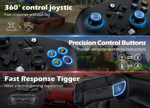 Vista 3 de Gamrombo 2 Pack Wireless Controller Replacement for X-box One, X-box Series X S Controller with Audio Jack & Volume Button/Turbo/Macro/Dual Shock
