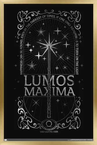 Vista 19 de Trends International The Wizarding World: Harry Potter - Póster de pared Lumos Maxima, 34 pulgadas de largo x 22.4 pulgadas, versión enmarcada