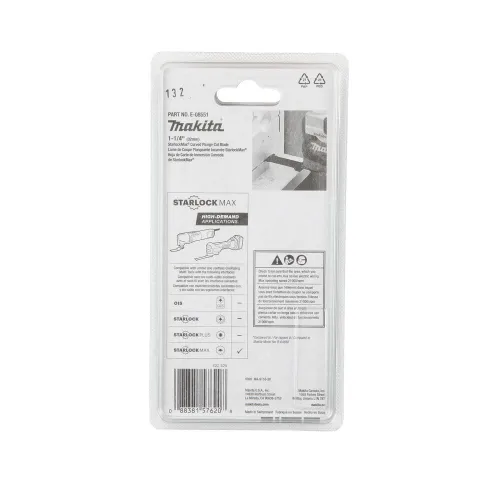 Vista 4 de Makita E-08551 StarlockMax® Multiherramienta oscilante 1-1/4" Acero de alto carbono Hoja de corte curvado de inmersión