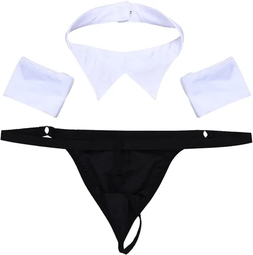 Vista 7 de Yihuimin Traje de cosplay de caballero de 3 piezas para hombre con corbatín y brazaletes