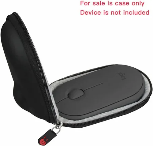 Vista 2 de Hermitshell Estuche de viaje para Logitech Pebble Mouse 2 M350s Slim Bluetooth Wireless Mouse (negro)