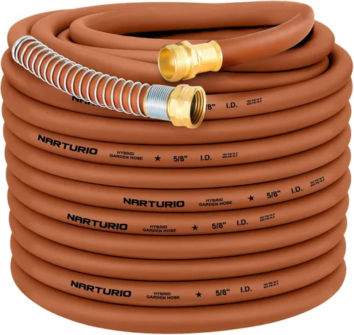Vista 8 de Short Leader Manguera de Jardín 5/8" x 4 pies, Manguera de Agua Ligera Sin Dobleces, Goma Híbrida, Uso Pesado, 650 PSI de Presión de Ruptura