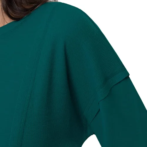 Vista 4 de Lee Camiseta corta de punto gofre con cuello redondo para mujer