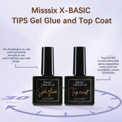 Vista 5 de Misssix Uñas postizas a presión con punta francesa, 150 piezas de puntas de uñas de gel francés, uñas postizas de gel suave de almendra media, kit