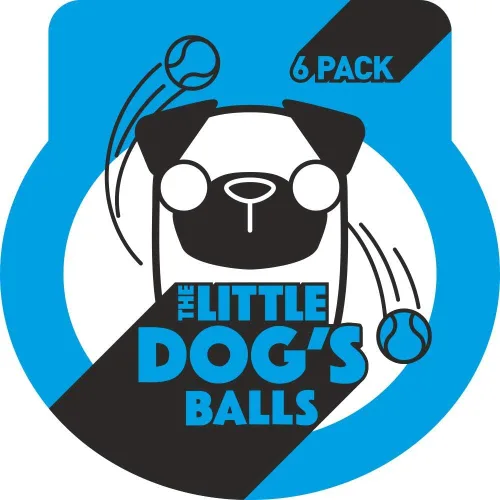 Vista 9 de The Little Dog's Balls - Pelotas de tenis para perros pequeños y cachorros, color azul, paquete de 6, pelotas de fieltro no abrasivas, núcleo