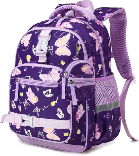Vista 19 de Mochila 11 para niños y niñas, Mariposa, Compacto