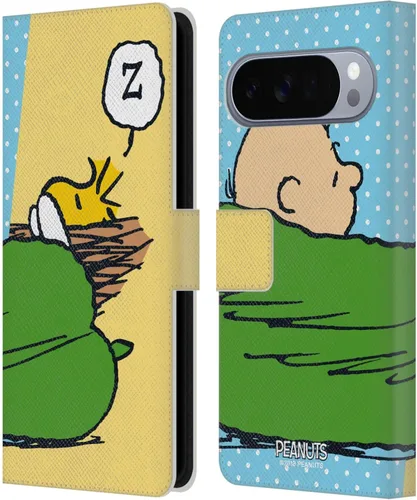 Vista 67 de Head Case Designs Officially Licensed Peanuts Charlie & Woodstock Nap Halfs and Laughs Leather Wallet Case Compatible with Google Pixel 8