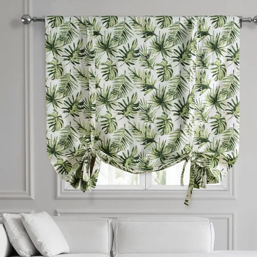 Vista 10 de HPD Half Price Drapes PRCT-TUD211A-63 - Cortinas de algodón estampado para oscurecer la habitación, cortina enrollable de globo para sala de estar