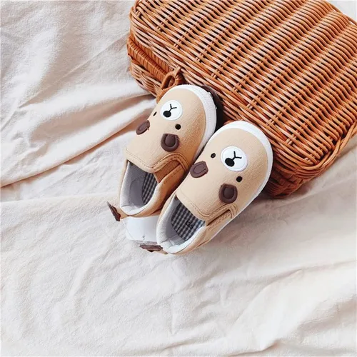 Vista 8 de HLMBB Toddler Shoes Unisex Cartoon for Baby Boys Girls Shoes Cute Animal Hard Bottom Canvas Sole Kids Running Walking Sneakers