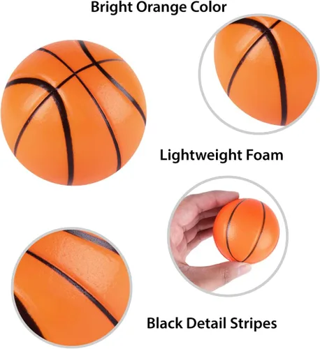 Vista 7 de Super Z Outlet Mini pelotas deportivas de espuma para niños y adultos, mini béisbol, fútbol, baloncesto, fútbol, estrés, juguete a granel