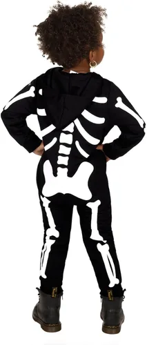 Vista 2 de Tipsy Elves Skeleton Halloween Costume Jumpsuit for Babies and Toddlers Unisex Sizing