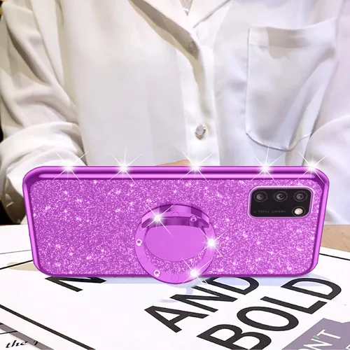 Vista 3 de nancheng Funda de teléfono para TCL A3X (A600DL), funda para Alcatel TCL A3X niñas y mujeres, bonita funda de silicona transparente con purpurina