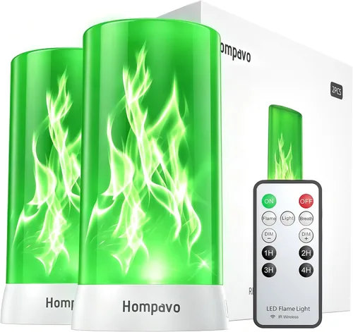 Vista 12 de Hompavo 【Actualizado】 Luces de llama, 4 modos recargables para decoración del hogar Waterproof LED Battery Operated Flameless Candles, Pillar