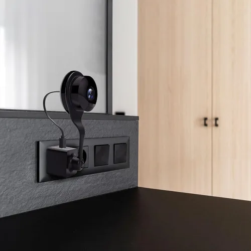 Vista 3 de Marsrut Cargador USB Nest Camera Plug Mount: 360 rótula ajustable de pared de toma de corriente alterna soporte para cámara interior, sin cables ni