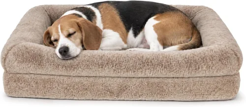 Vista 9 de Furhaven Snuggler - Cama ortopédica para perro, funda lavable, tamaño pequeño, visón