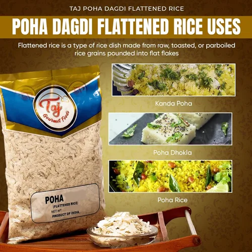 Vista 5 de TAJ Poha Dagdi Arroz aplanado, Powa Dagdi, Powa, 2 libras